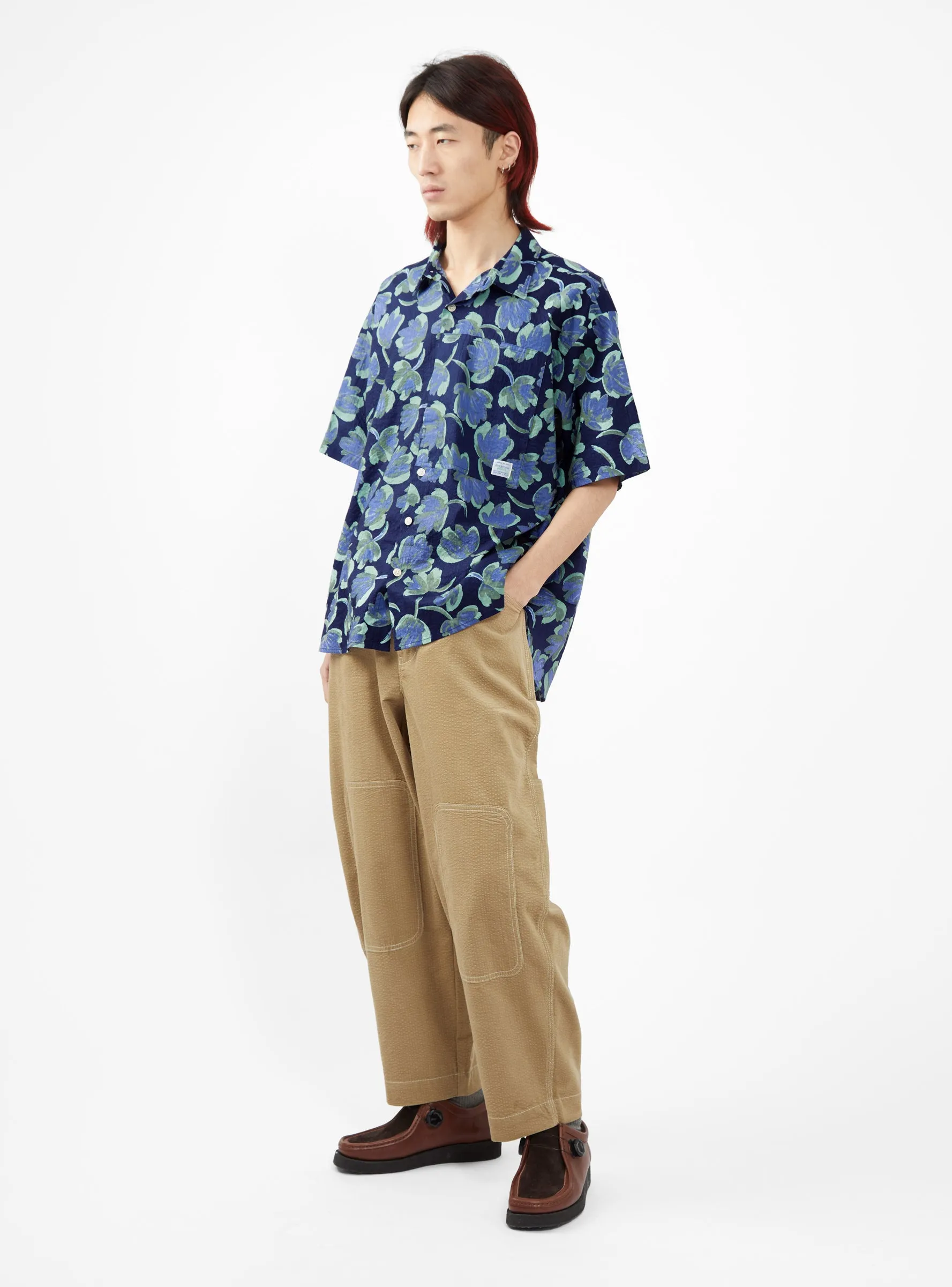 Home Party Short Sleeve Shirt Purple