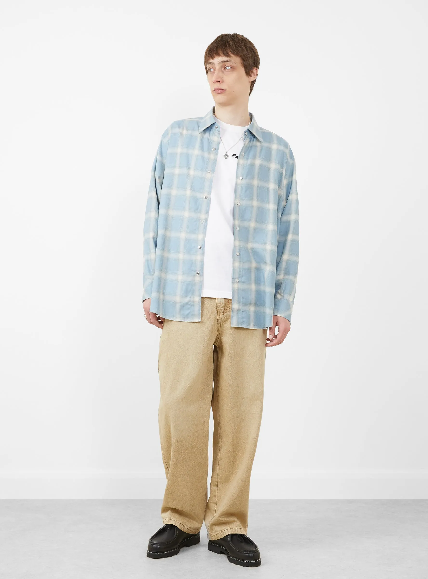 Hugo Rancher Shirt Sky Plaid