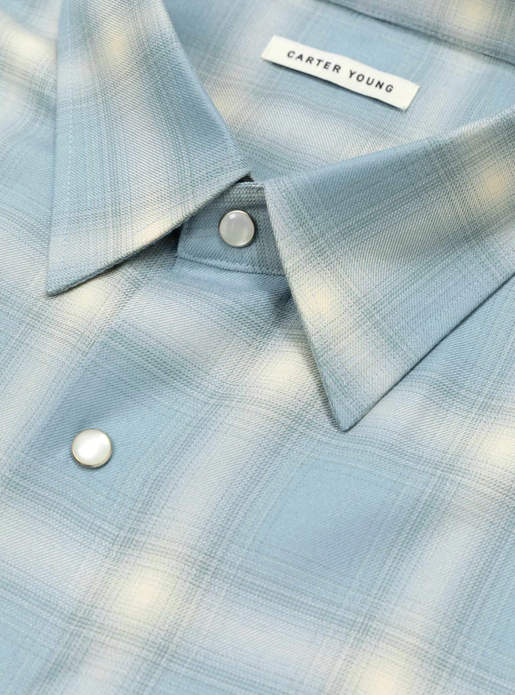 Hugo Rancher Shirt Sky Plaid