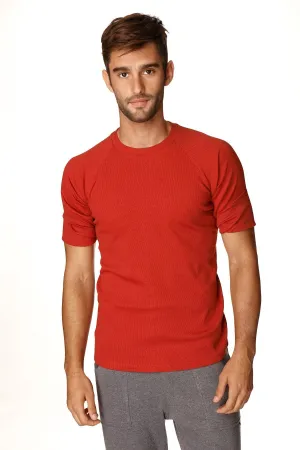 Hybrid Crew Neck Raglan Tee (Cinnabar Red)