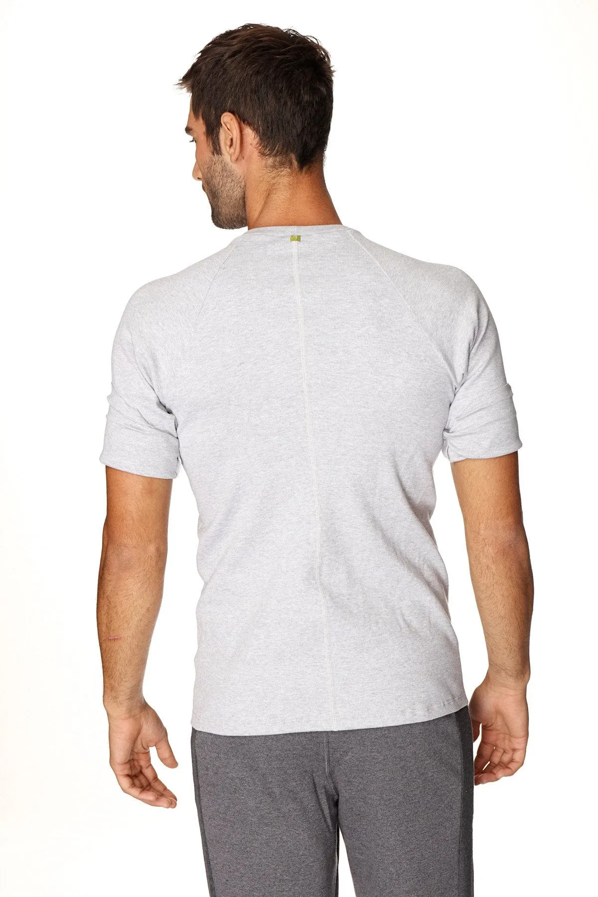 Hybrid CREW Neck Raglan Tee (Heather Grey)