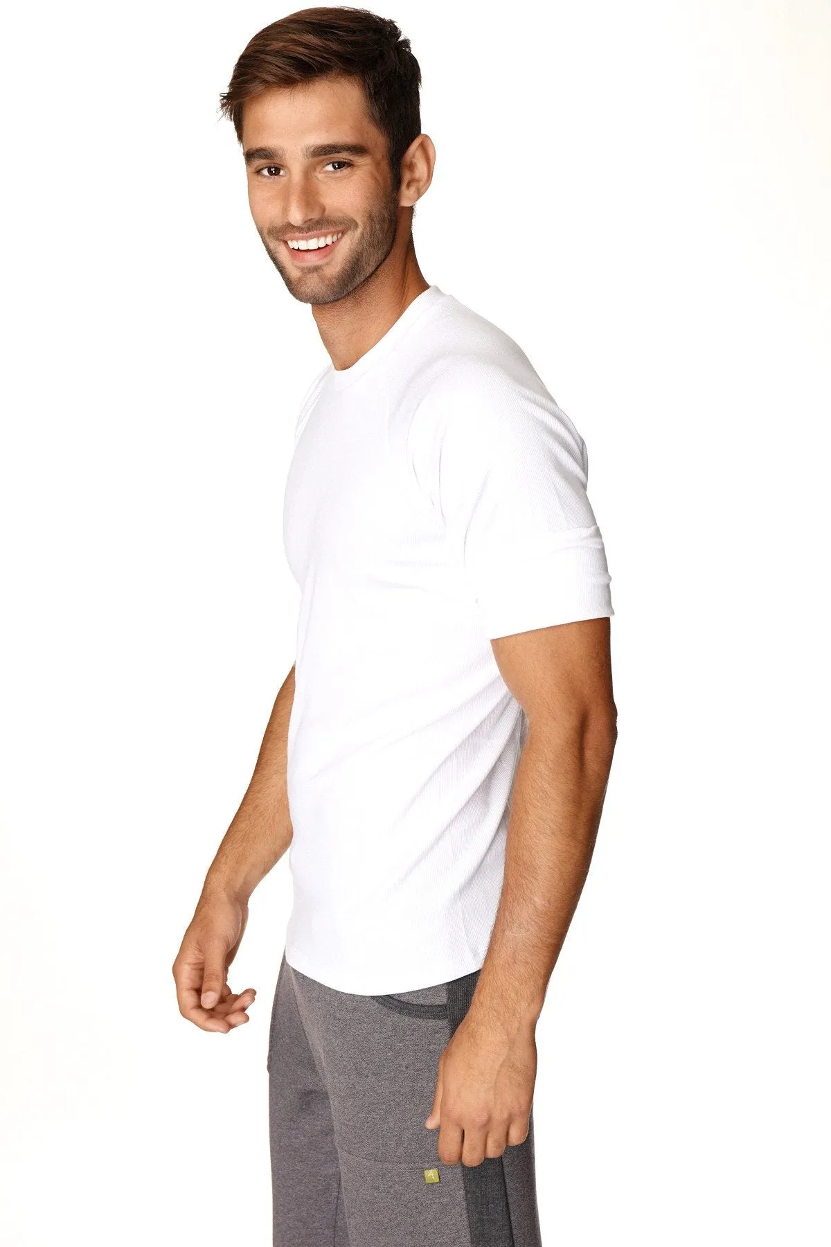Hybrid CREW Neck Raglan Tee (White)