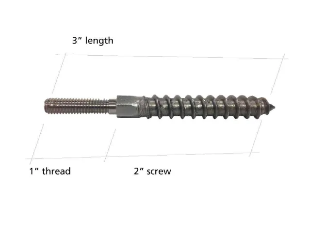 Inox Black Left Hand Threaded Bolt