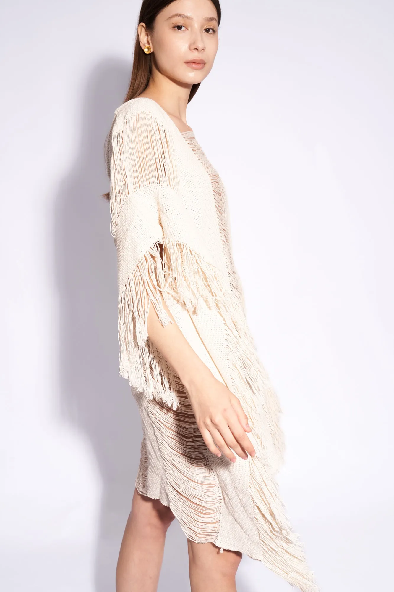 Ipuna Fringed Dress Black