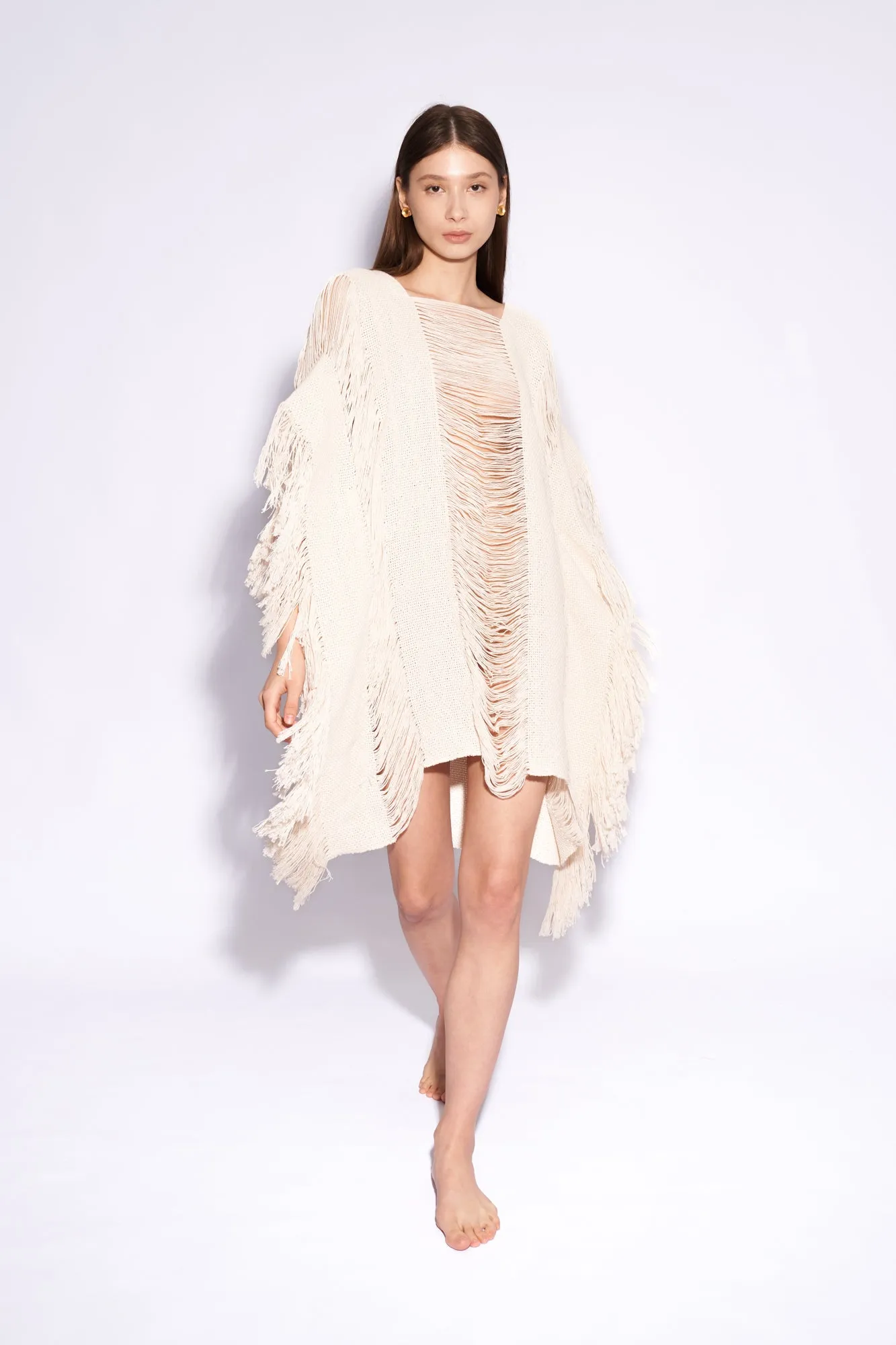 Ipuna Fringed Dress Black