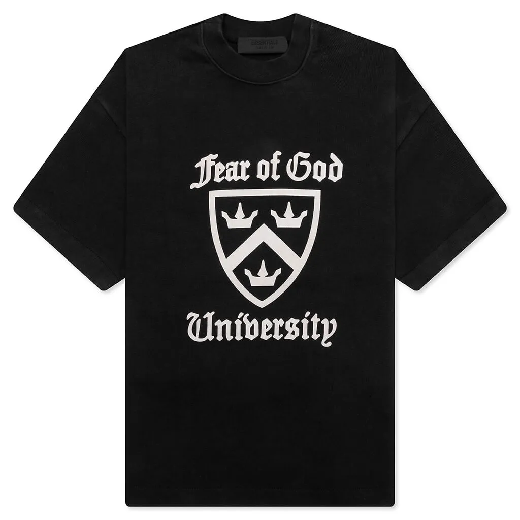Kid's Heavy Crewneck Tee - Black