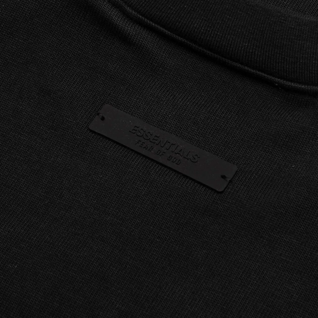 Kid's Heavy Crewneck Tee - Black