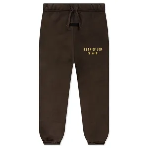 Kid's Heavy Fleece Essential Sweatpant - Brown