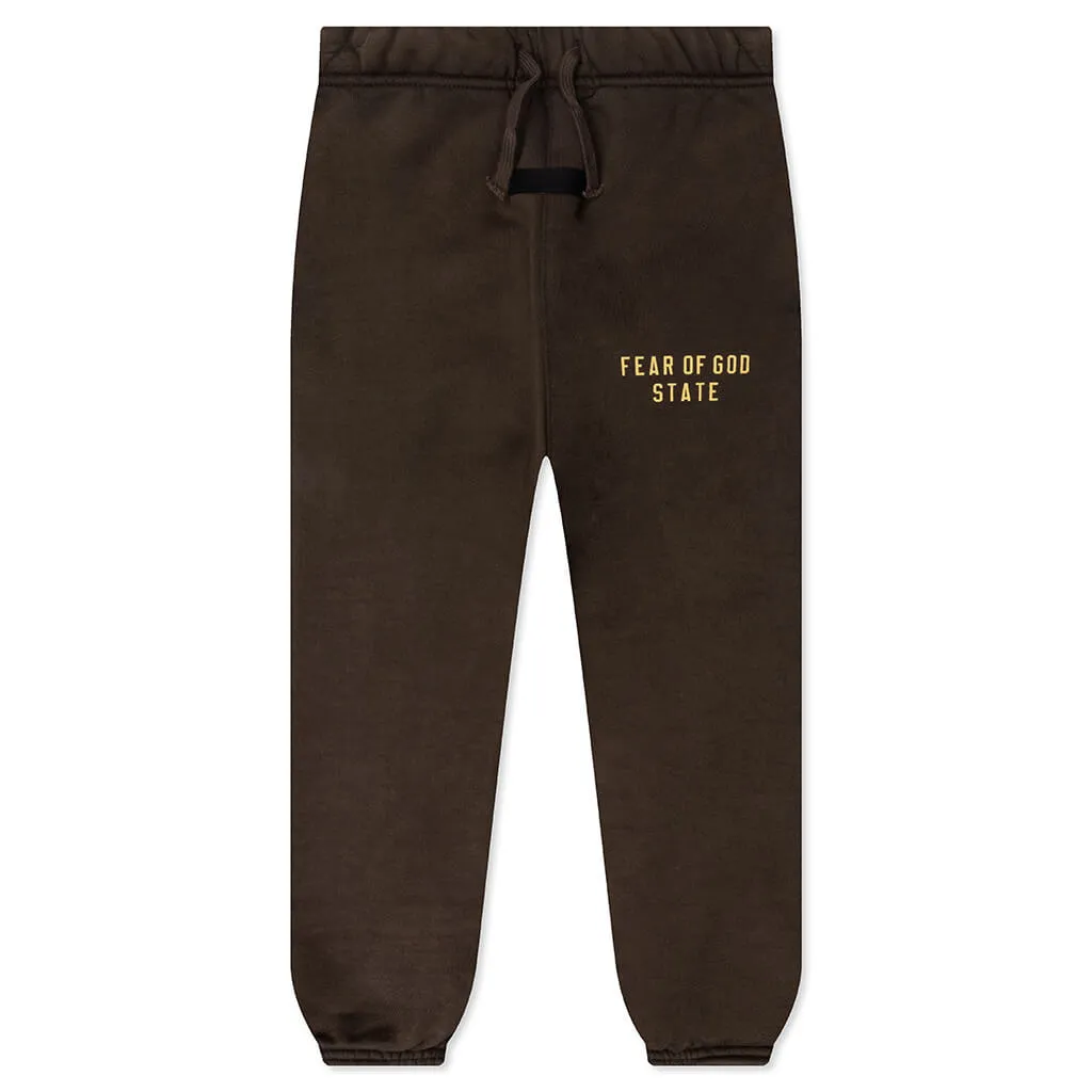 Kid's Heavy Fleece Essential Sweatpant - Brown