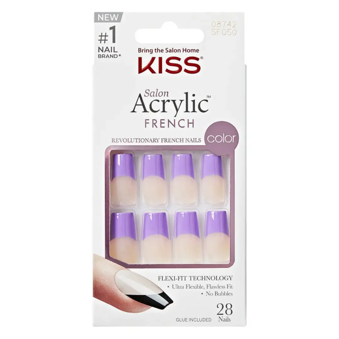 Kiss Salon Acrylic French Nails - Flames