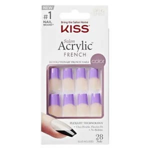 Kiss Salon Acrylic French Nails - Flames