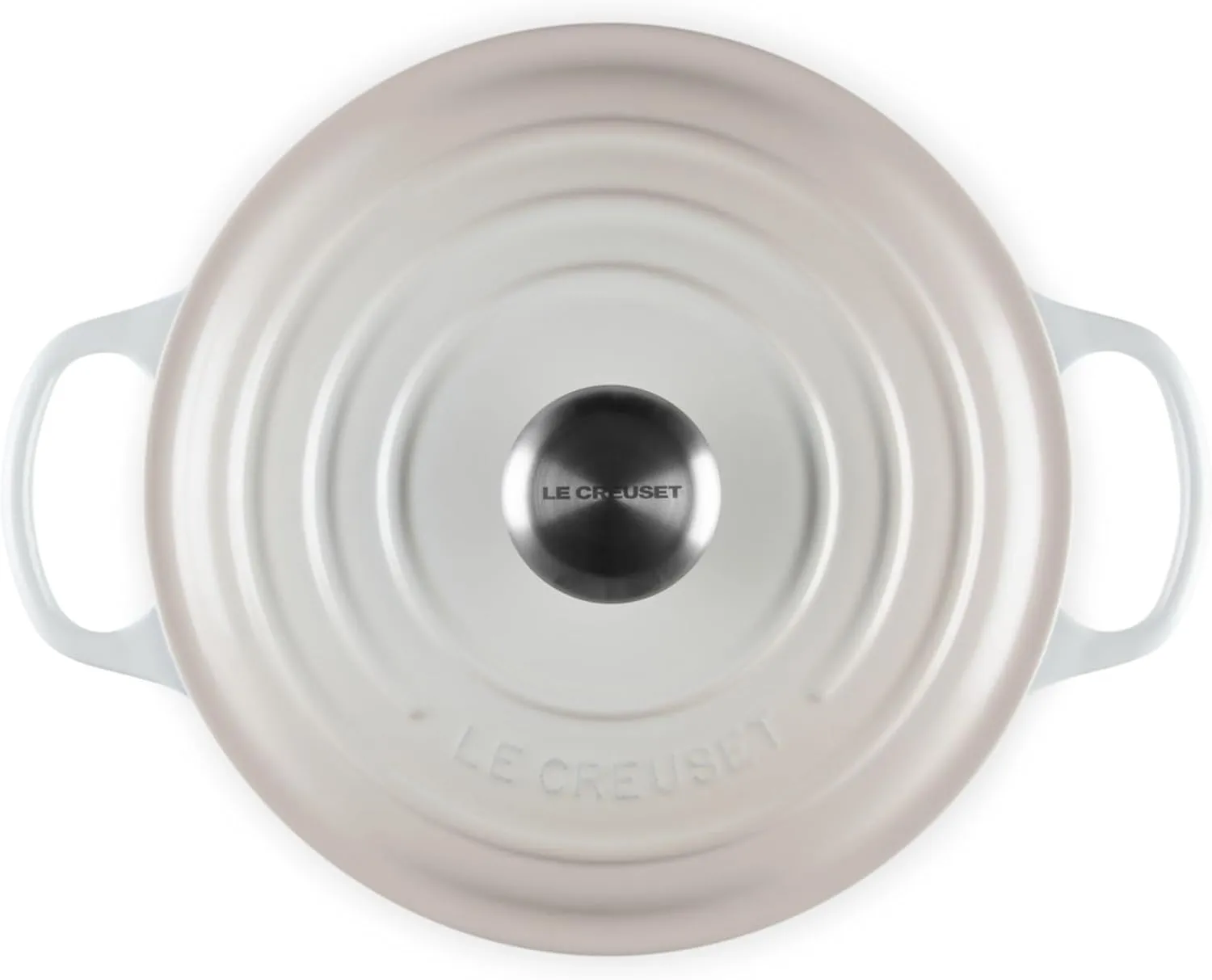 Le Creuset 4 1/2 Qt. Signature Round Dutch Oven w/Stainless Steel Knob - Meringue- Personalized Engraving Available