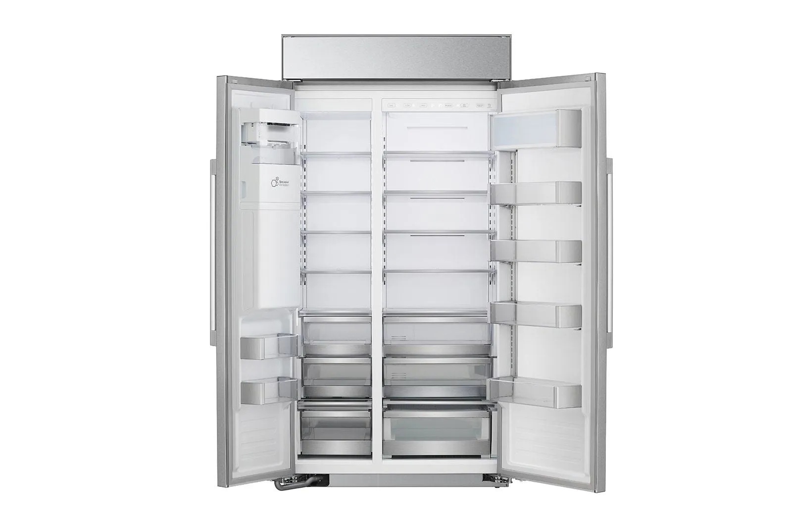 Lg SRSXB2622S Lg Studio 26 Cu. Ft. Smart Side-By-Side Built-In Refrigerator With Ice & Water Dispenser