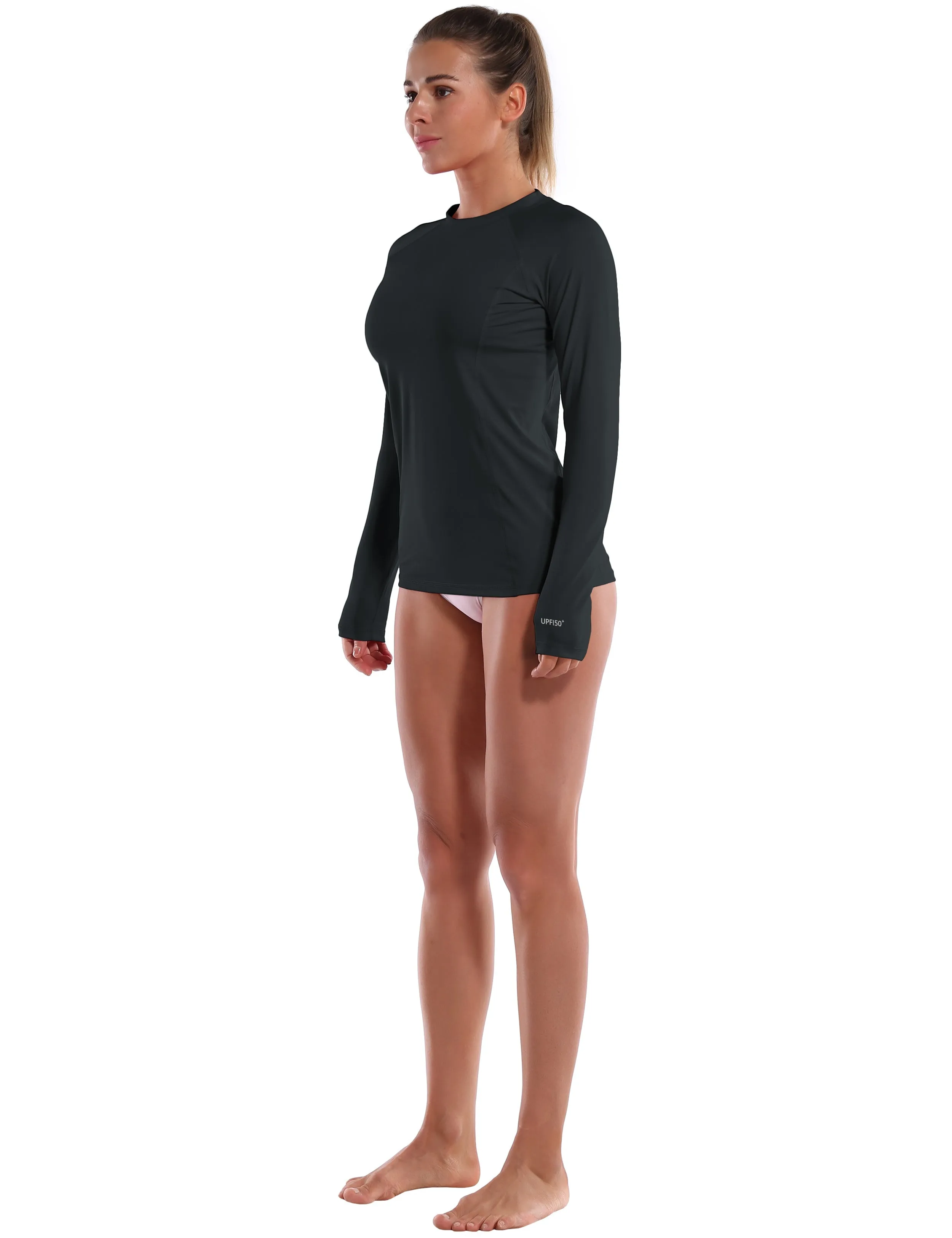 Long Sleeve UPF 50  Rashguard blackgreen_Golf