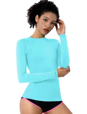 Long Sleeve UPF 50 Rashguard blue_Running