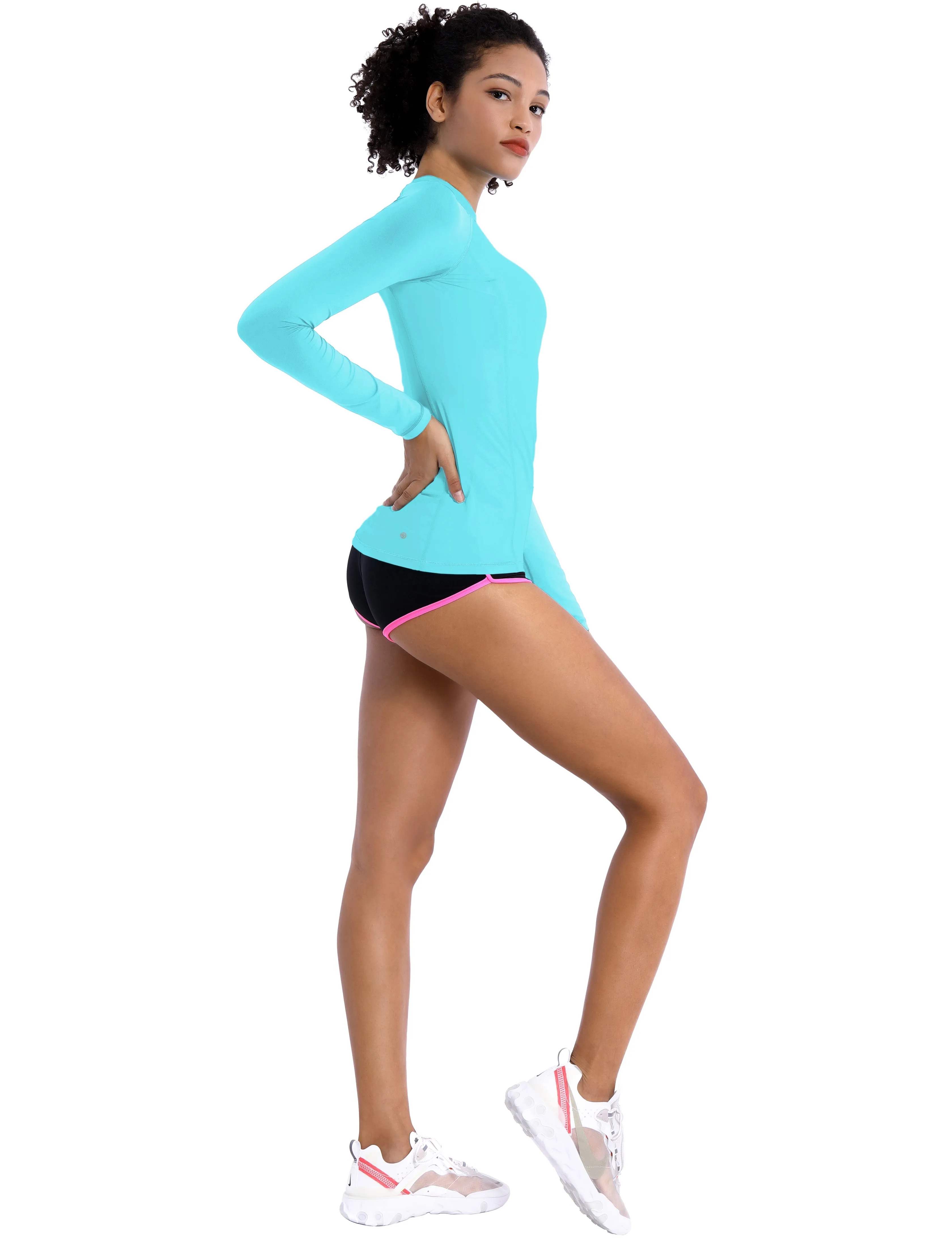 Long Sleeve UPF 50 Rashguard blue_Running