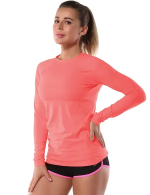 Long Sleeve UPF 50 Rashguard coral_Jogging