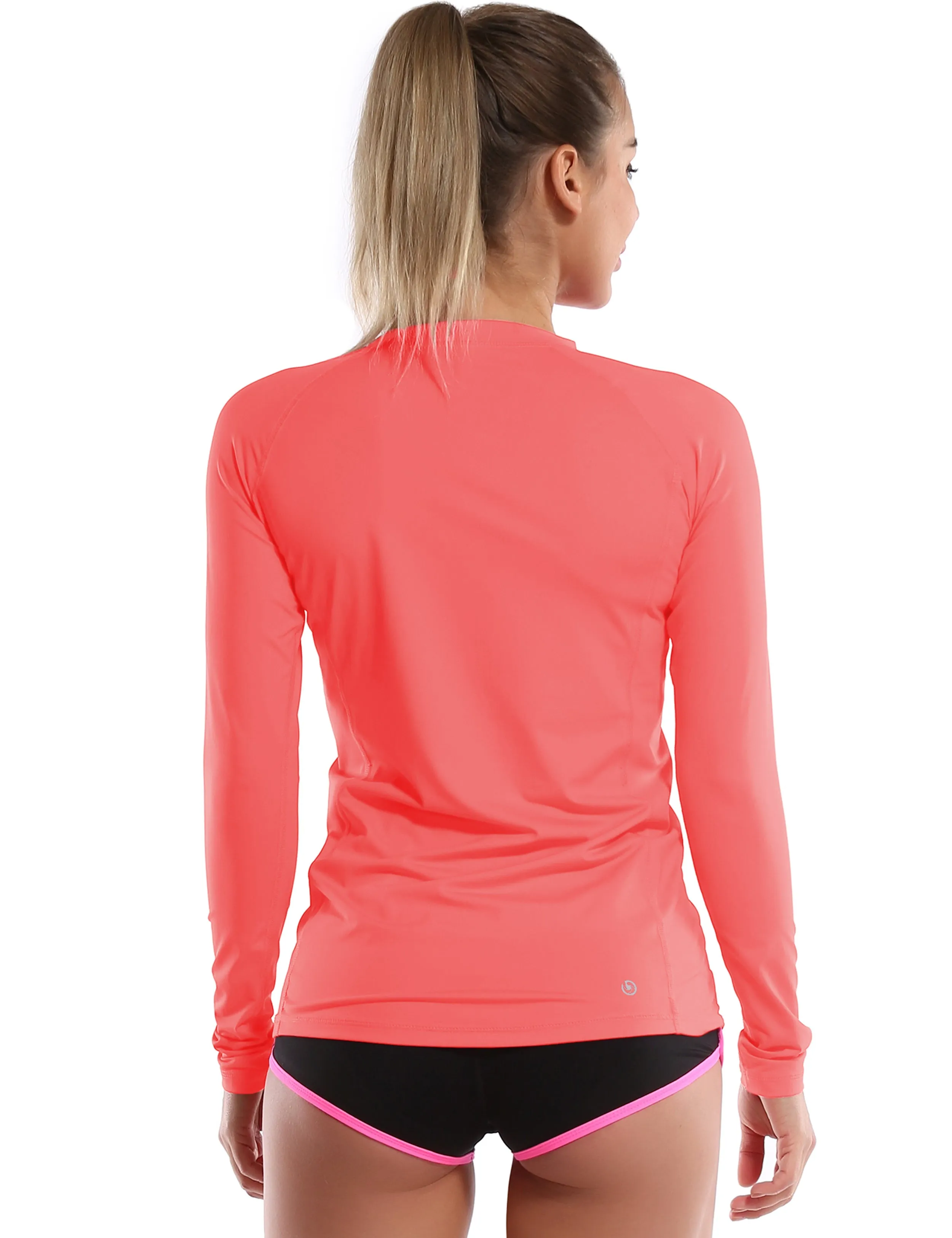 Long Sleeve UPF 50 Rashguard coral_Jogging
