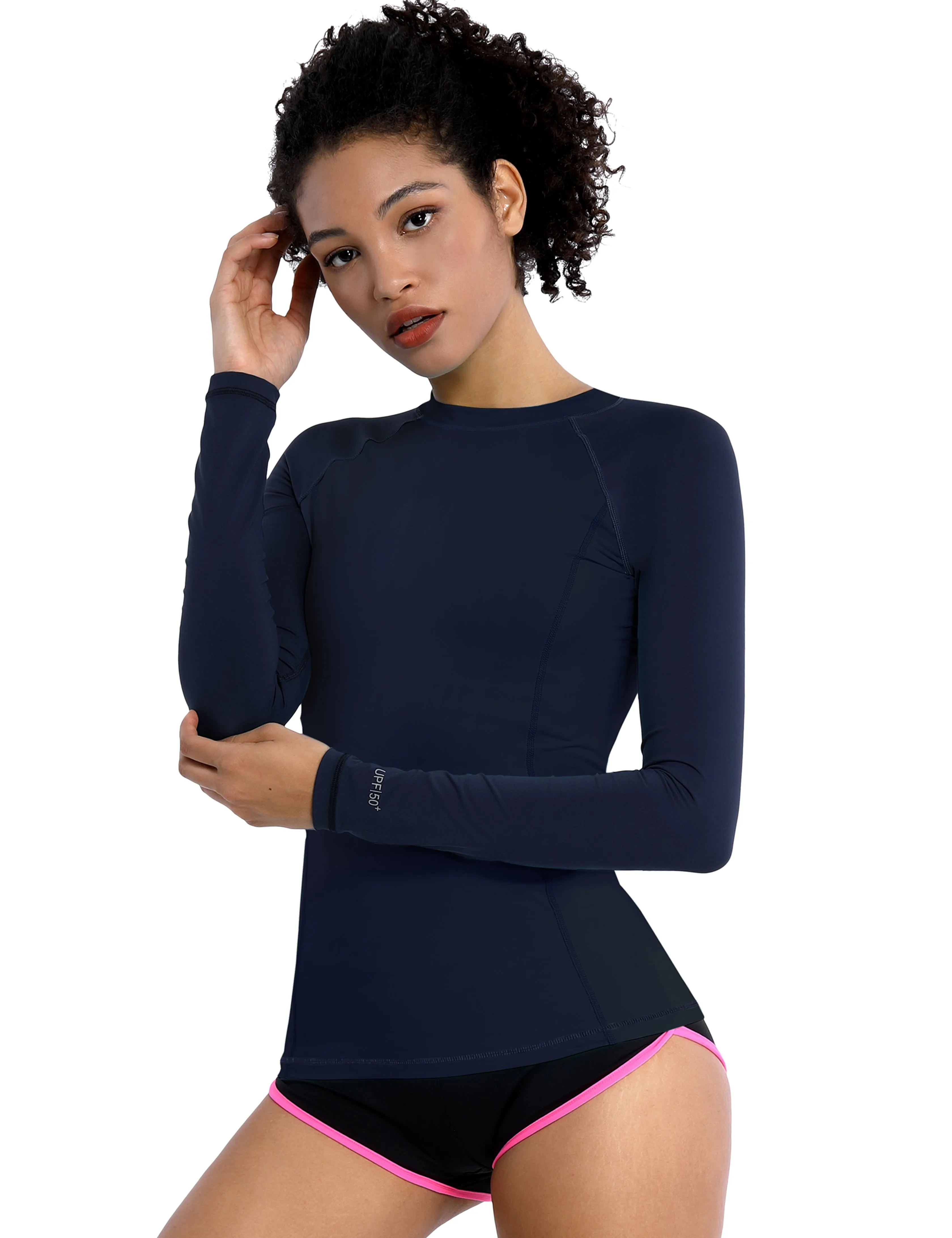 Long Sleeve UPF 50 Rashguard darknavy_Jogging