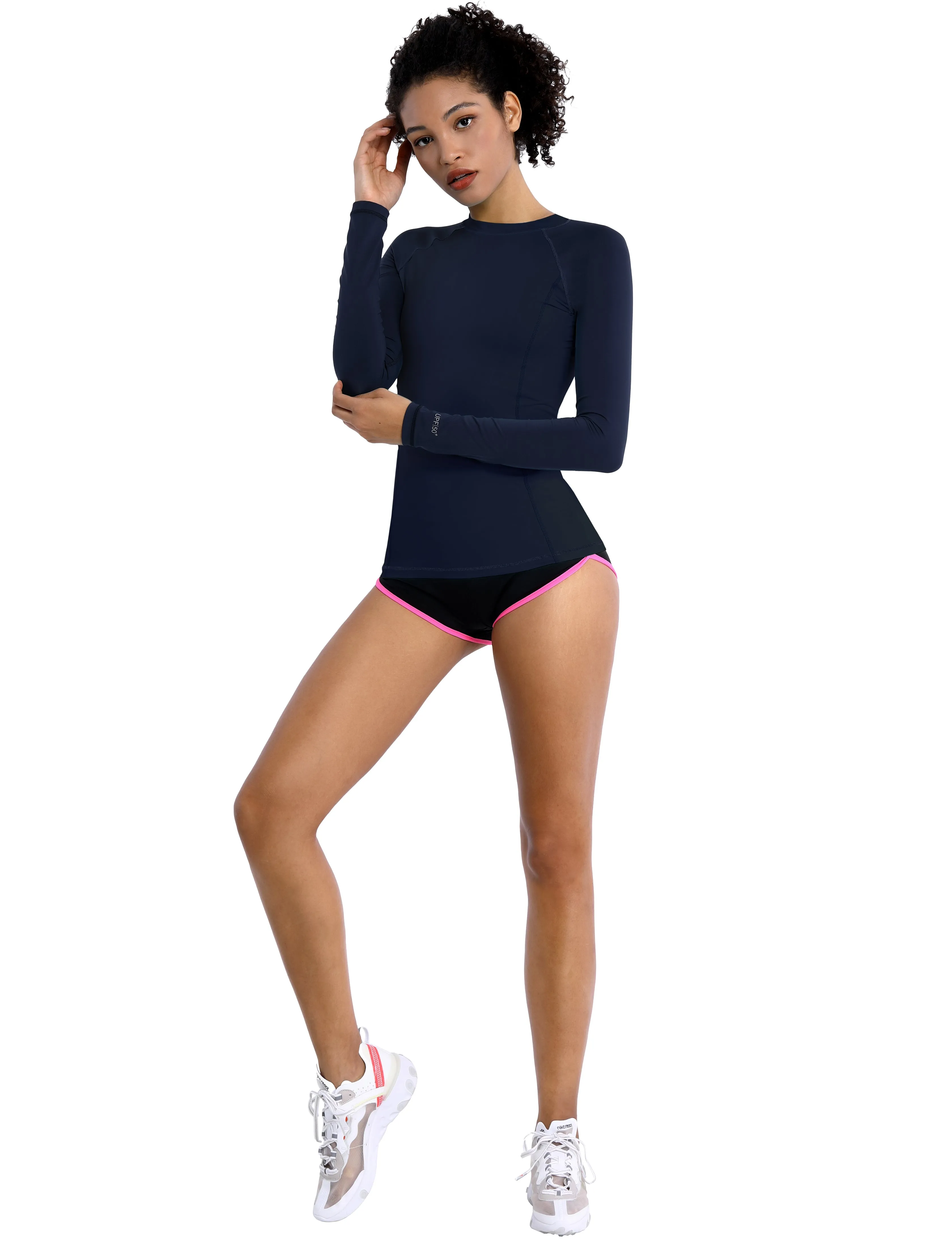 Long Sleeve UPF 50 Rashguard darknavy_Jogging