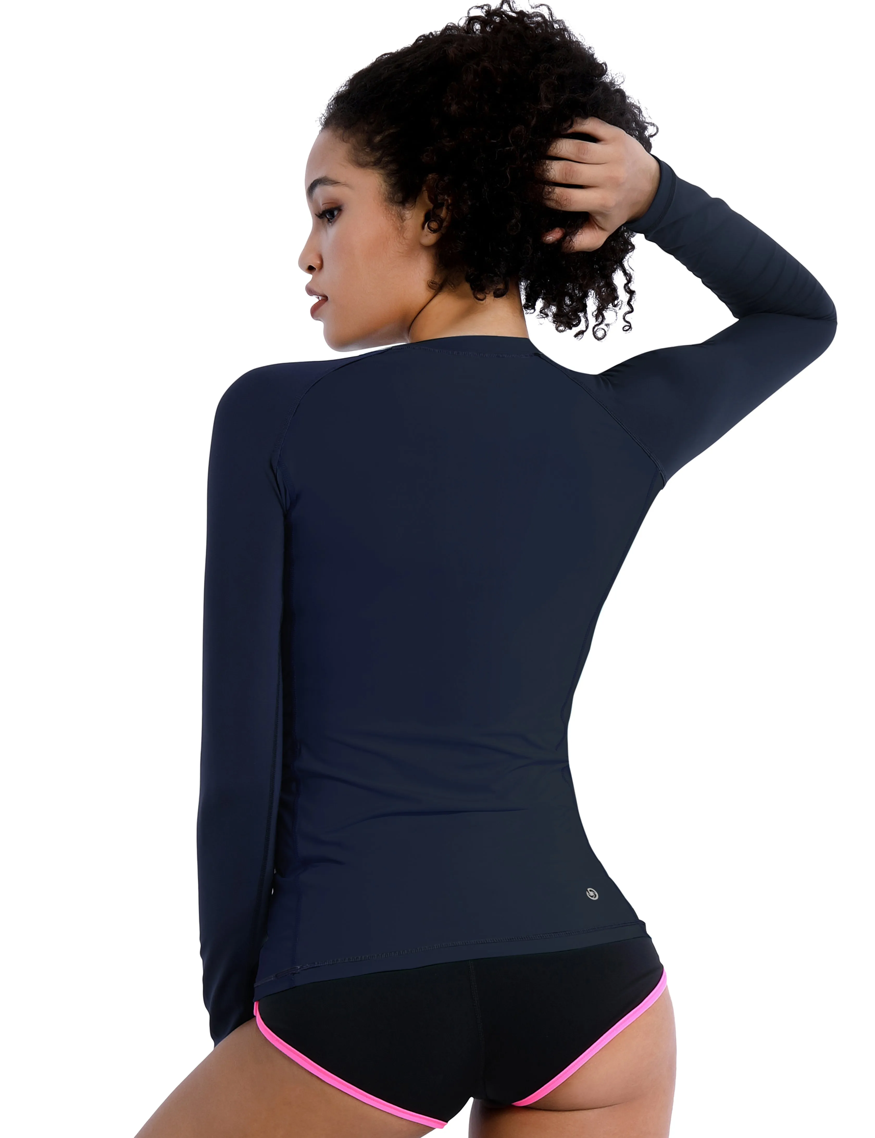 Long Sleeve UPF 50 Rashguard darknavy_Jogging