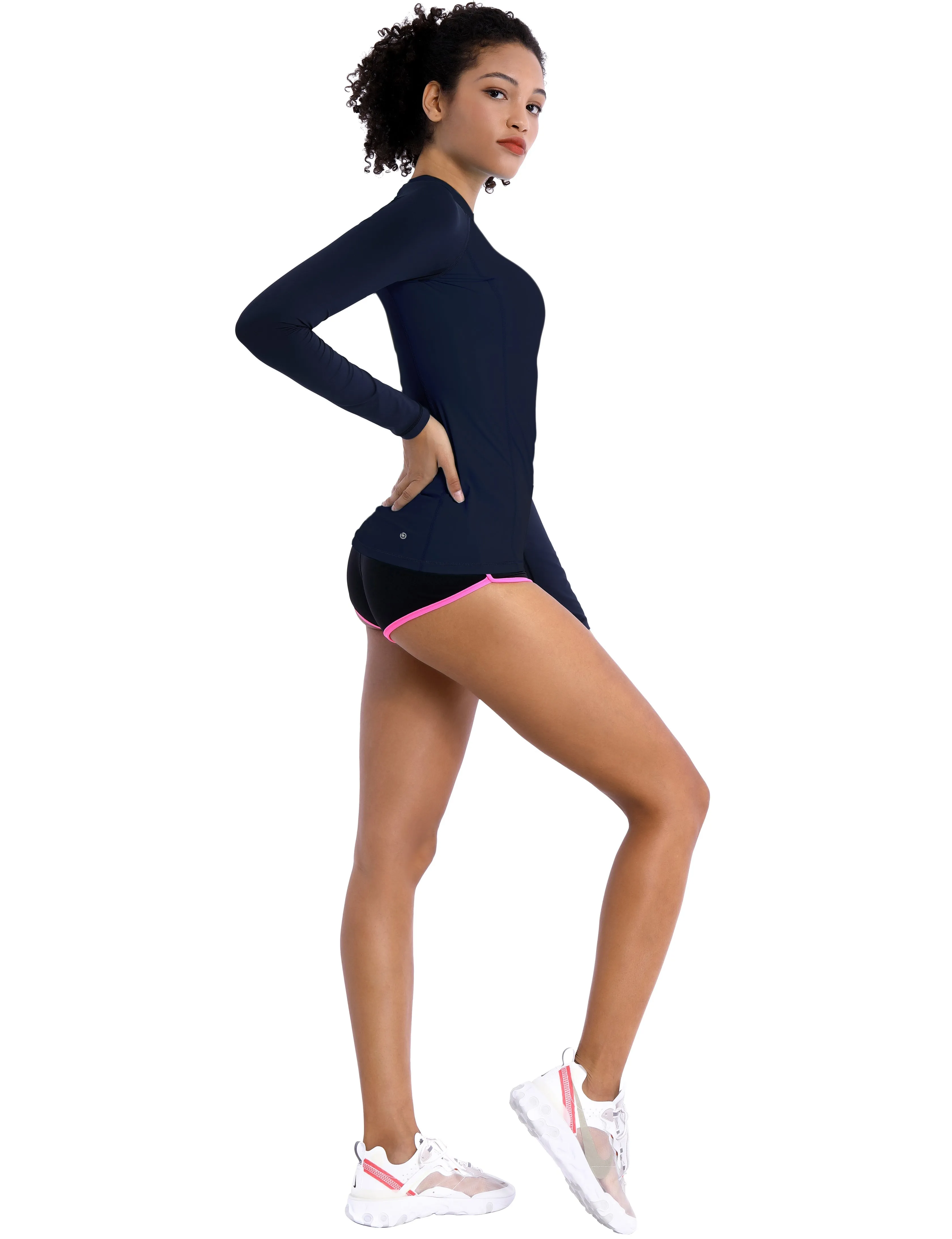 Long Sleeve UPF 50 Rashguard darknavy_Jogging