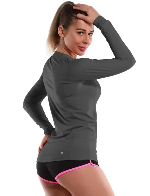Long Sleeve UPF 50 Rashguard shadowcharcoal_Plus Size