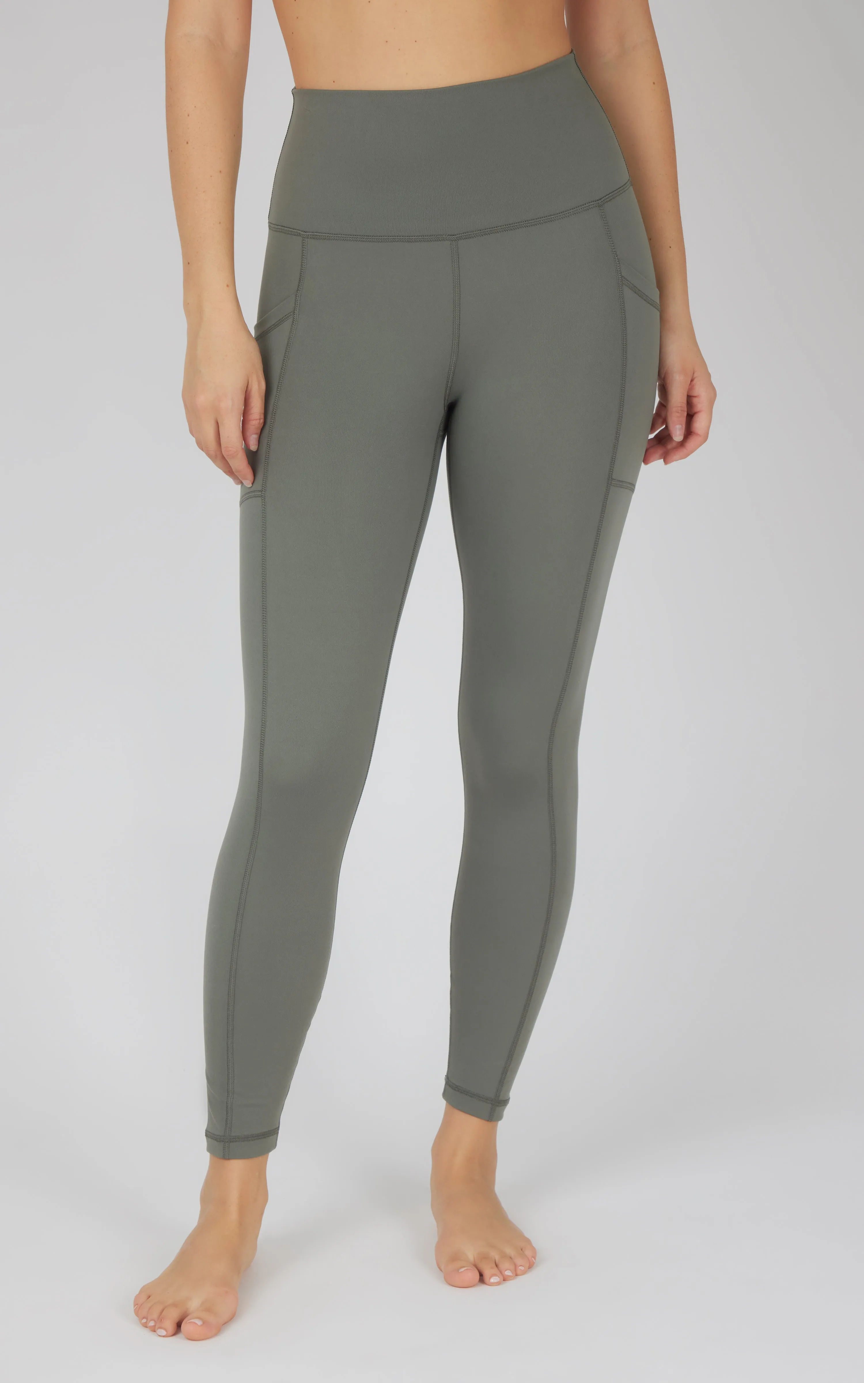 Lux Elastic Free High Waist Side Pocket 7/8 Ankle