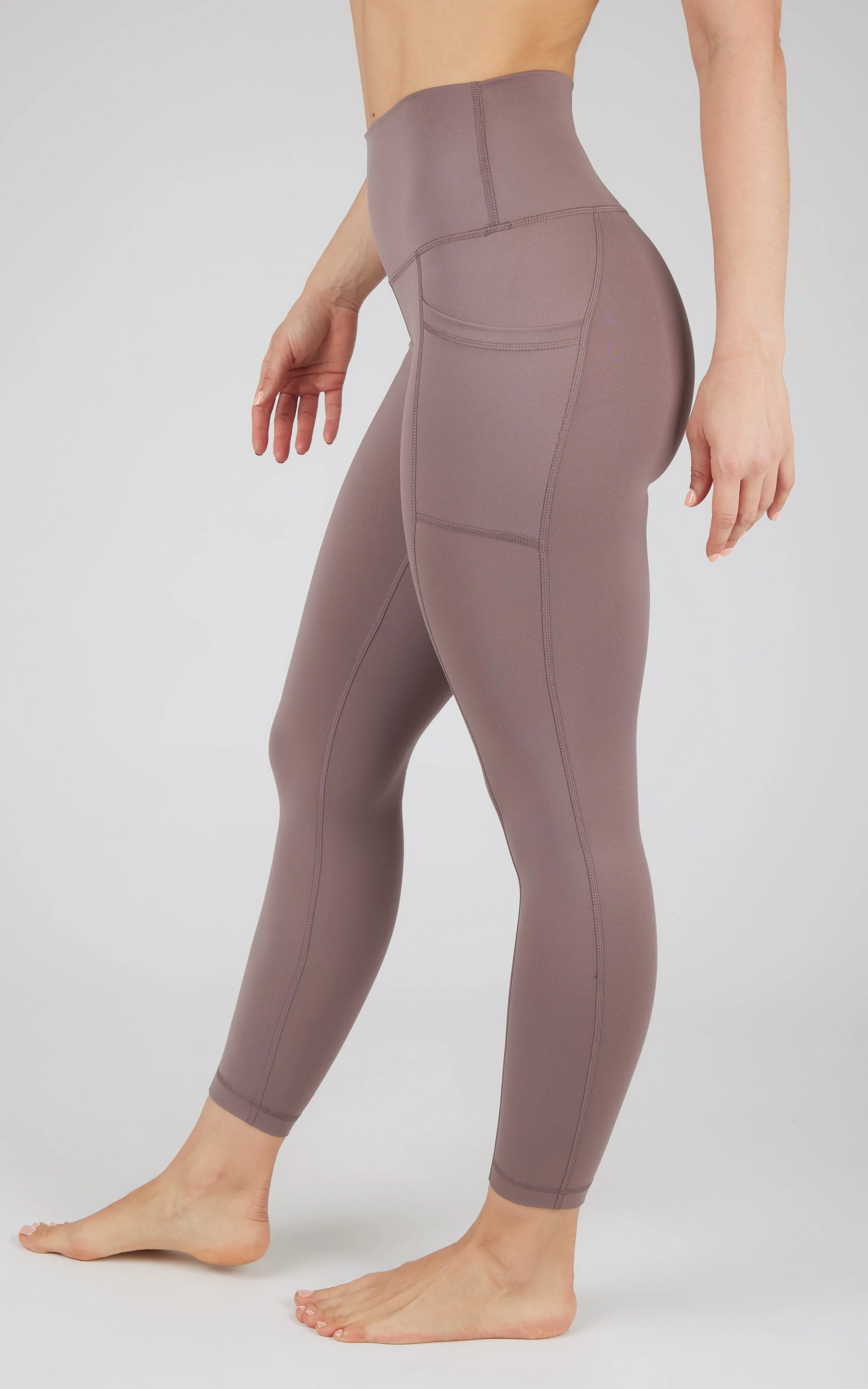 Lux Elastic Free High Waist Side Pocket 7/8 Ankle