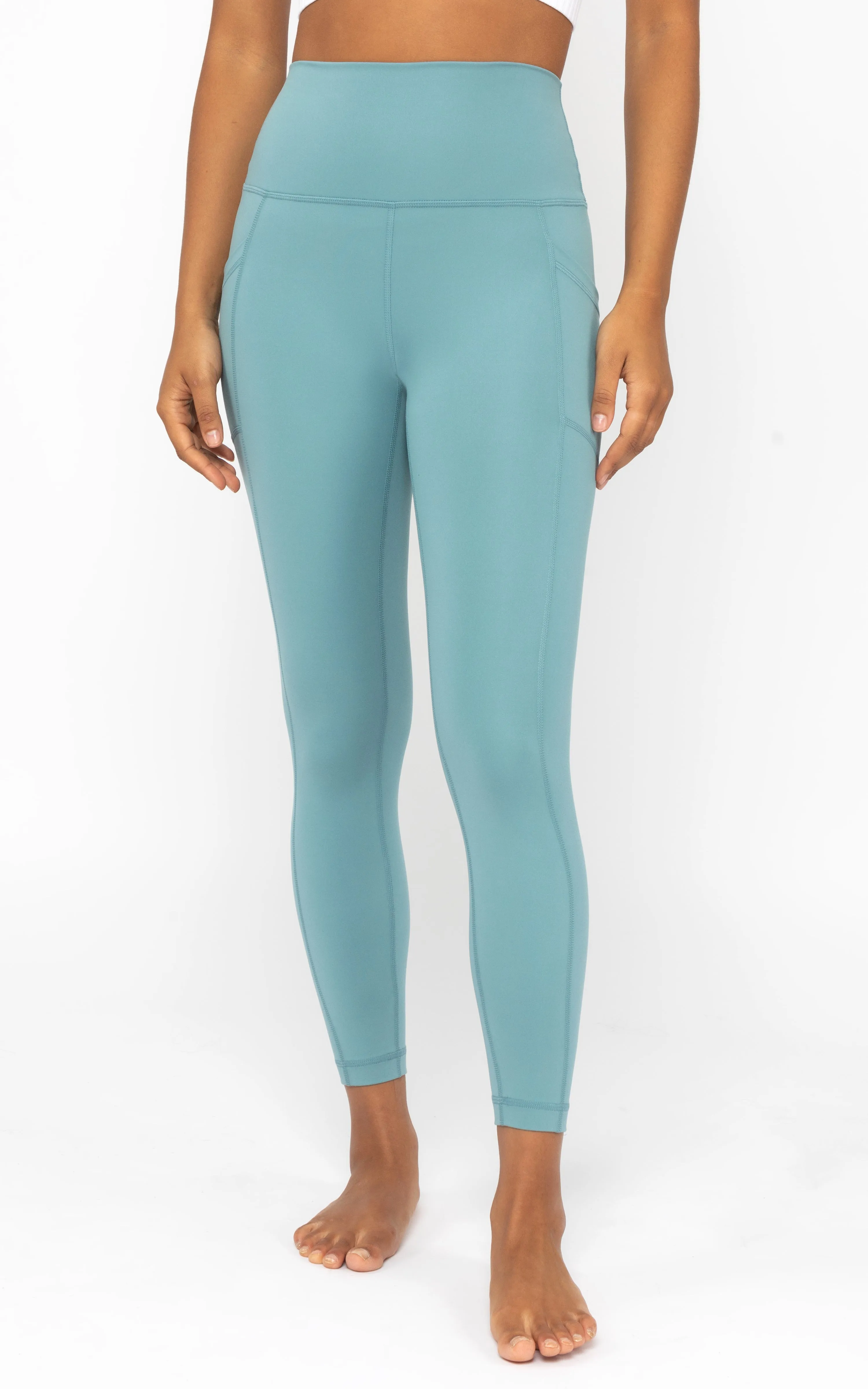 Lux Elastic Free High Waist Side Pocket 7/8 Ankle