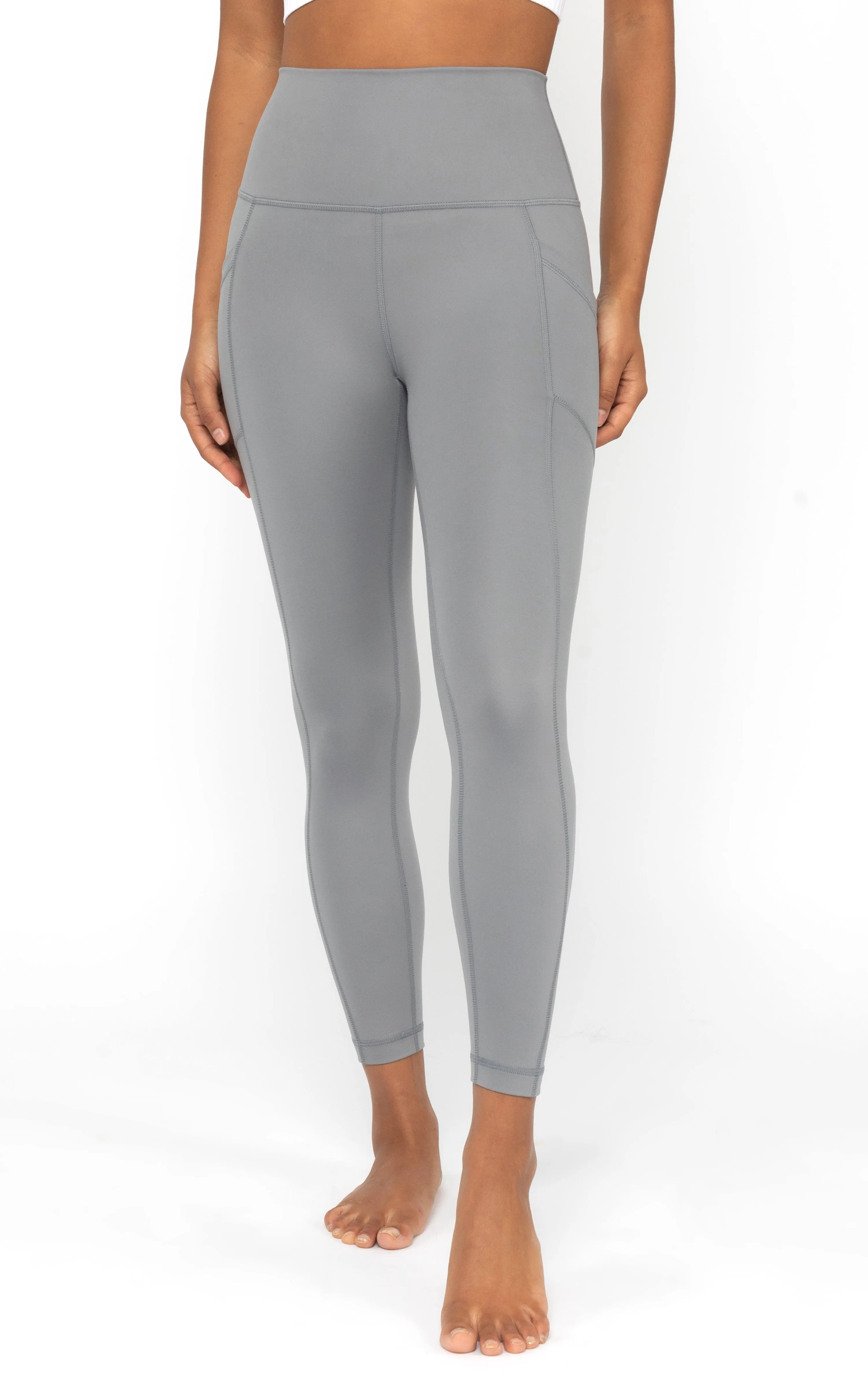 Lux Elastic Free High Waist Side Pocket 7/8 Ankle