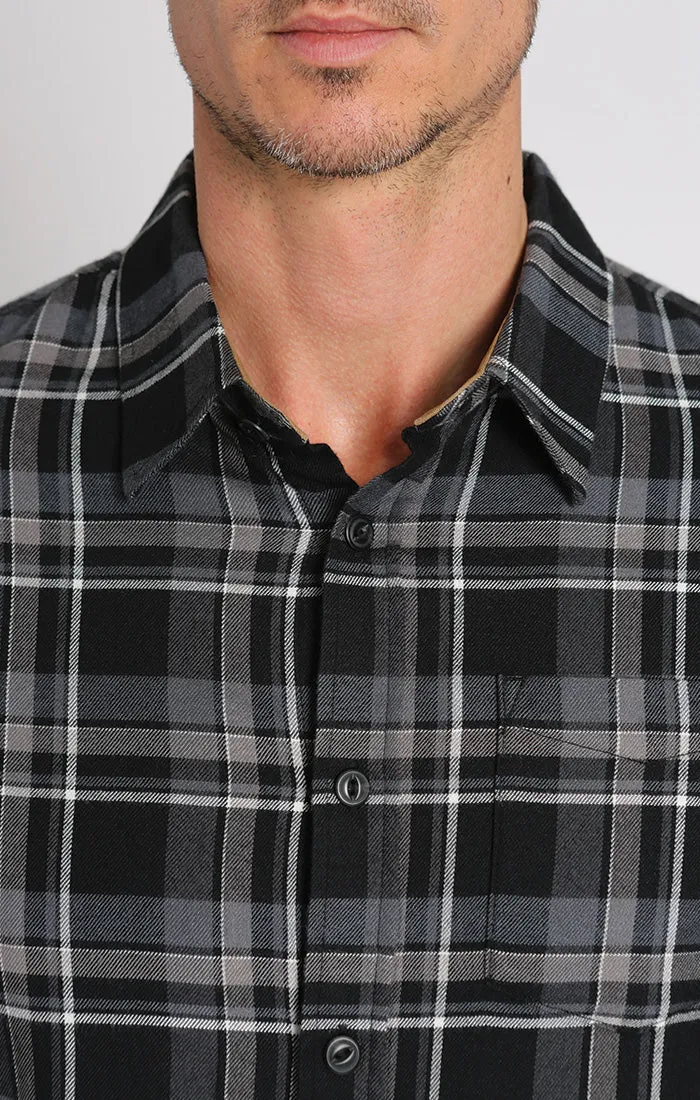 Manor 6oz Stretch One Pocket Flannel Shirt