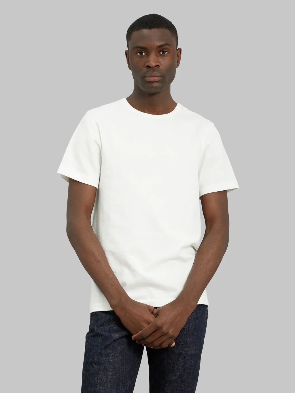 Merz b. Schwanen 215 2-Thread Heavyweight 7.2oz Crewneck Loopwheeled Classic Fit T-Shirt White