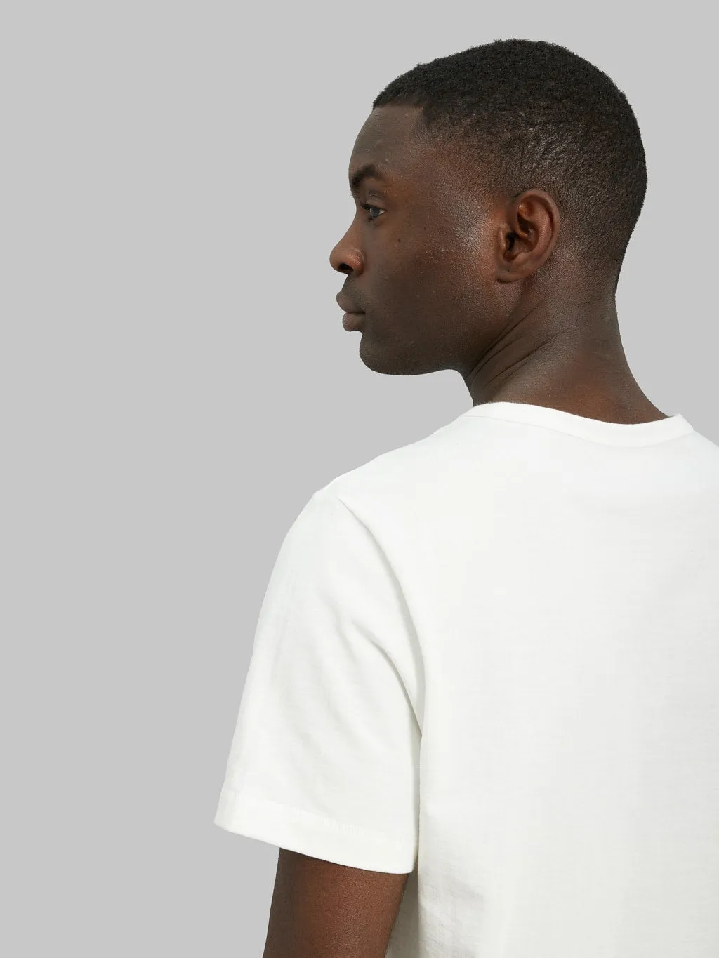 Merz b. Schwanen 215 2-Thread Heavyweight 7.2oz Crewneck Loopwheeled Classic Fit T-Shirt White