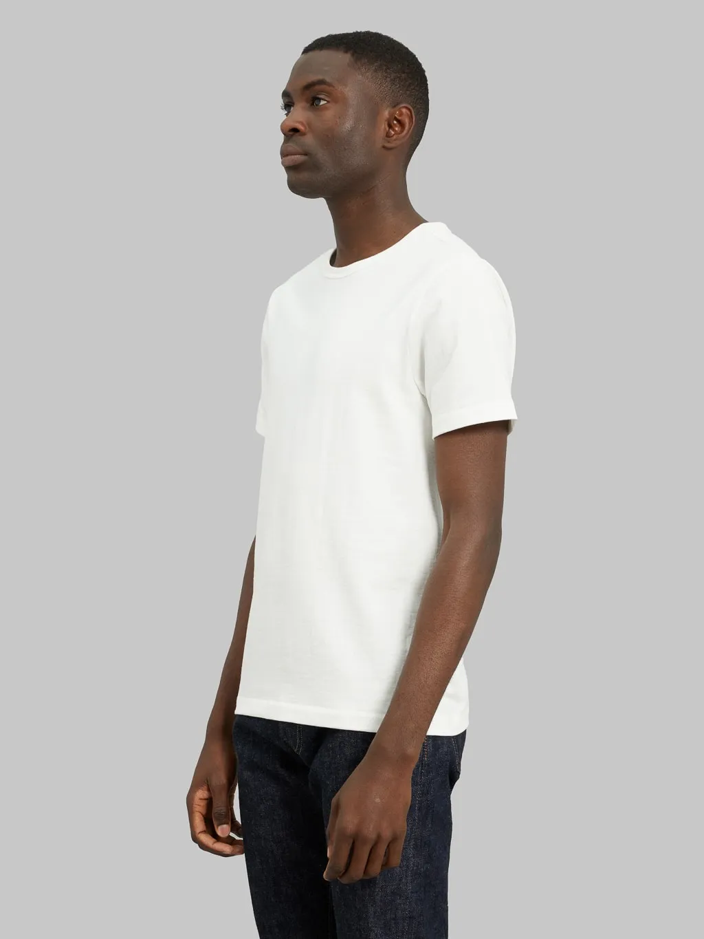 Merz b. Schwanen 215 2-Thread Heavyweight 7.2oz Crewneck Loopwheeled Classic Fit T-Shirt White