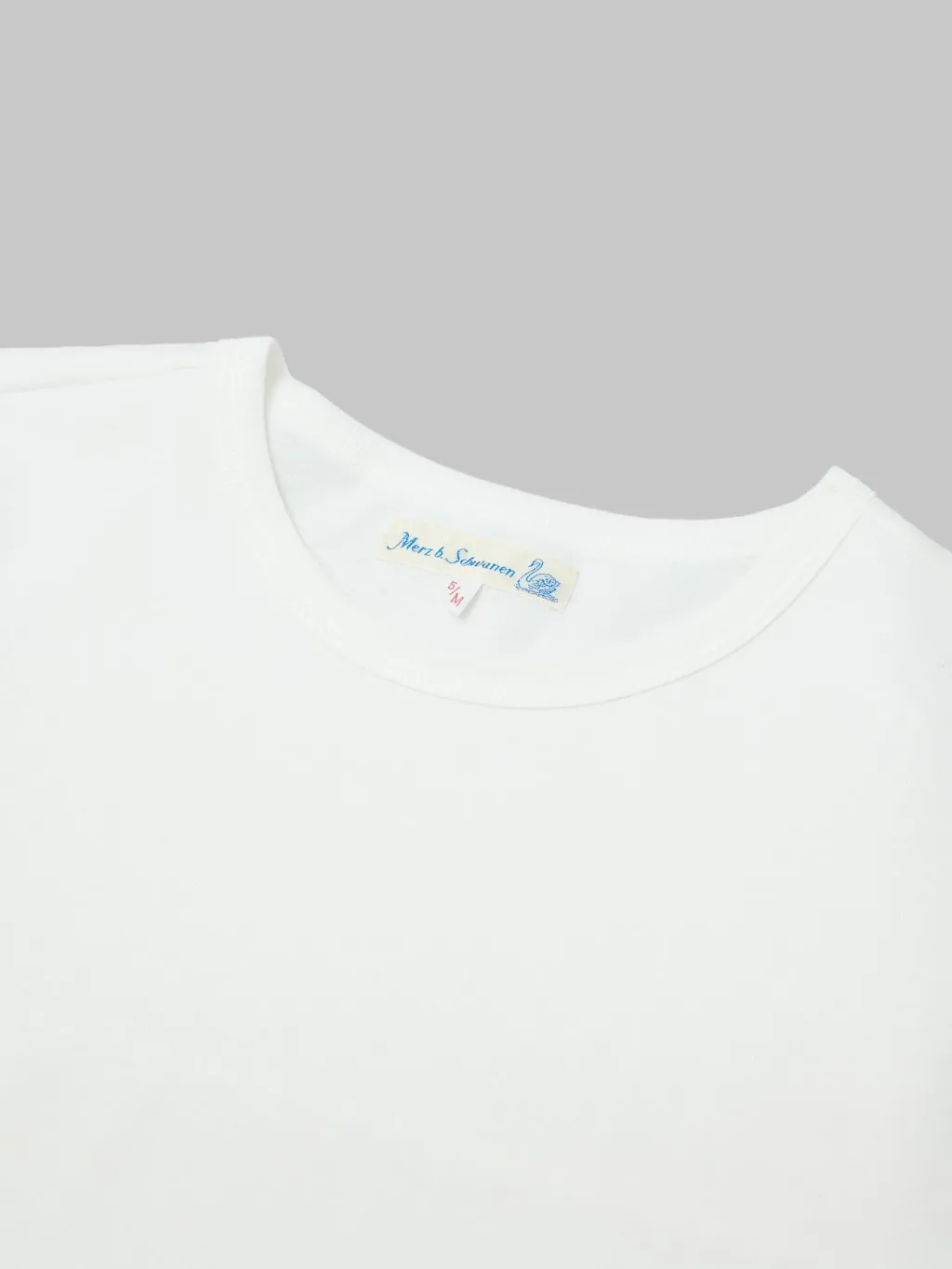 Merz b. Schwanen 215 2-Thread Heavyweight 7.2oz Crewneck Loopwheeled Classic Fit T-Shirt White