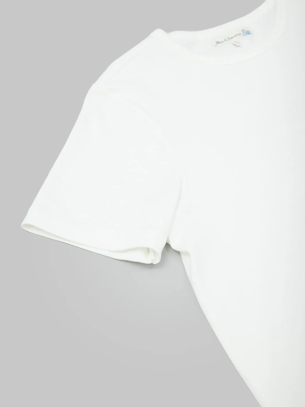 Merz b. Schwanen 215 2-Thread Heavyweight 7.2oz Crewneck Loopwheeled Classic Fit T-Shirt White