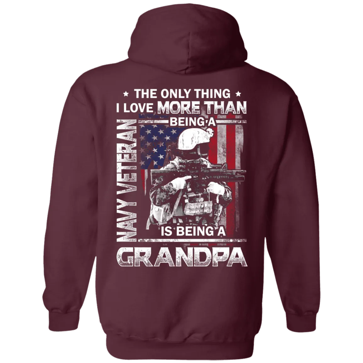 Navy Veteran I love Being A Grandpa Men Back T Shirts
