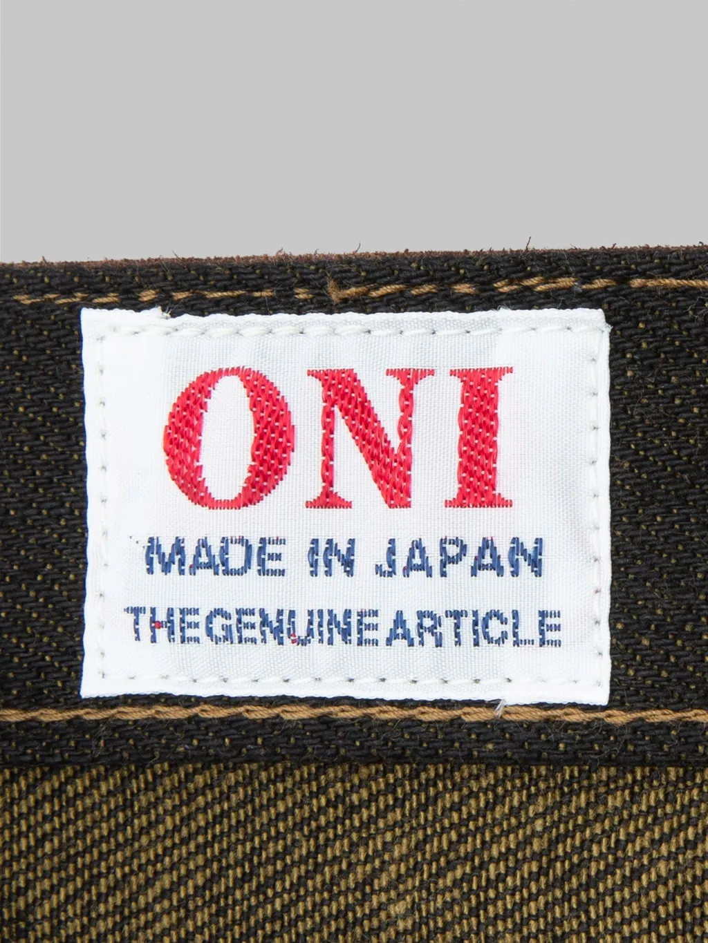 ONI Denim 246-BKOL 12.5ozBlack x Olive Neat Straight Jeans