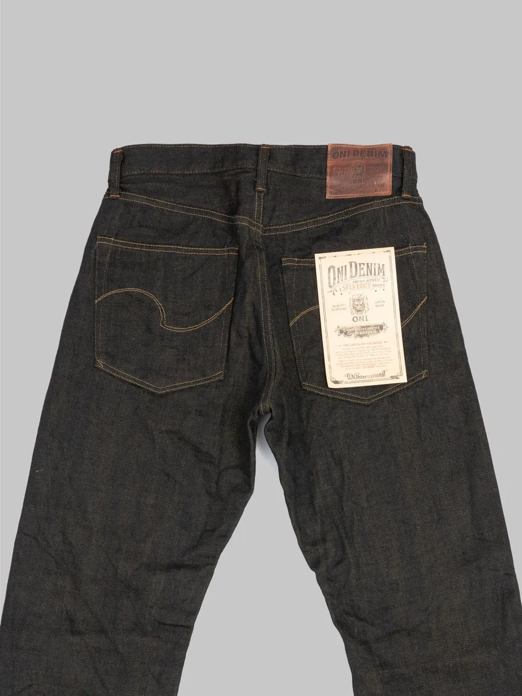 ONI Denim 246-BKOL 12.5ozBlack x Olive Neat Straight Jeans