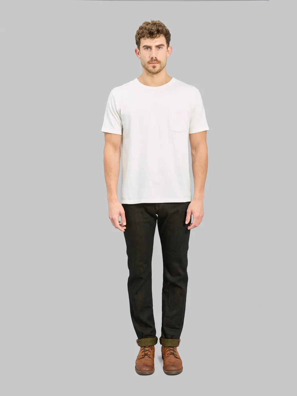 ONI Denim 246-BKOL 12.5ozBlack x Olive Neat Straight Jeans