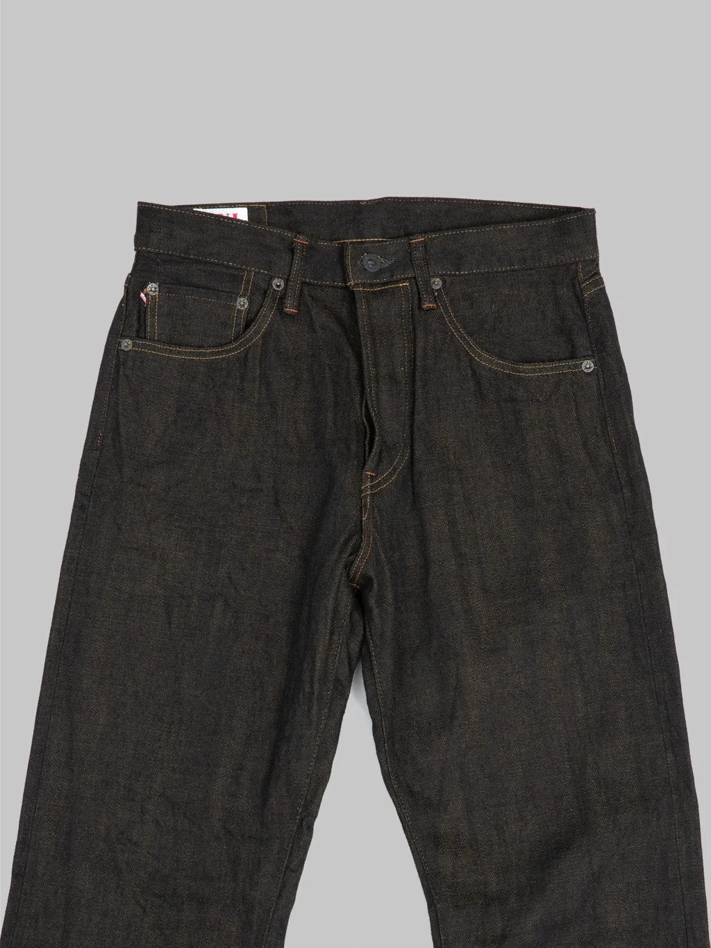 ONI Denim 246-BKOL 12.5ozBlack x Olive Neat Straight Jeans