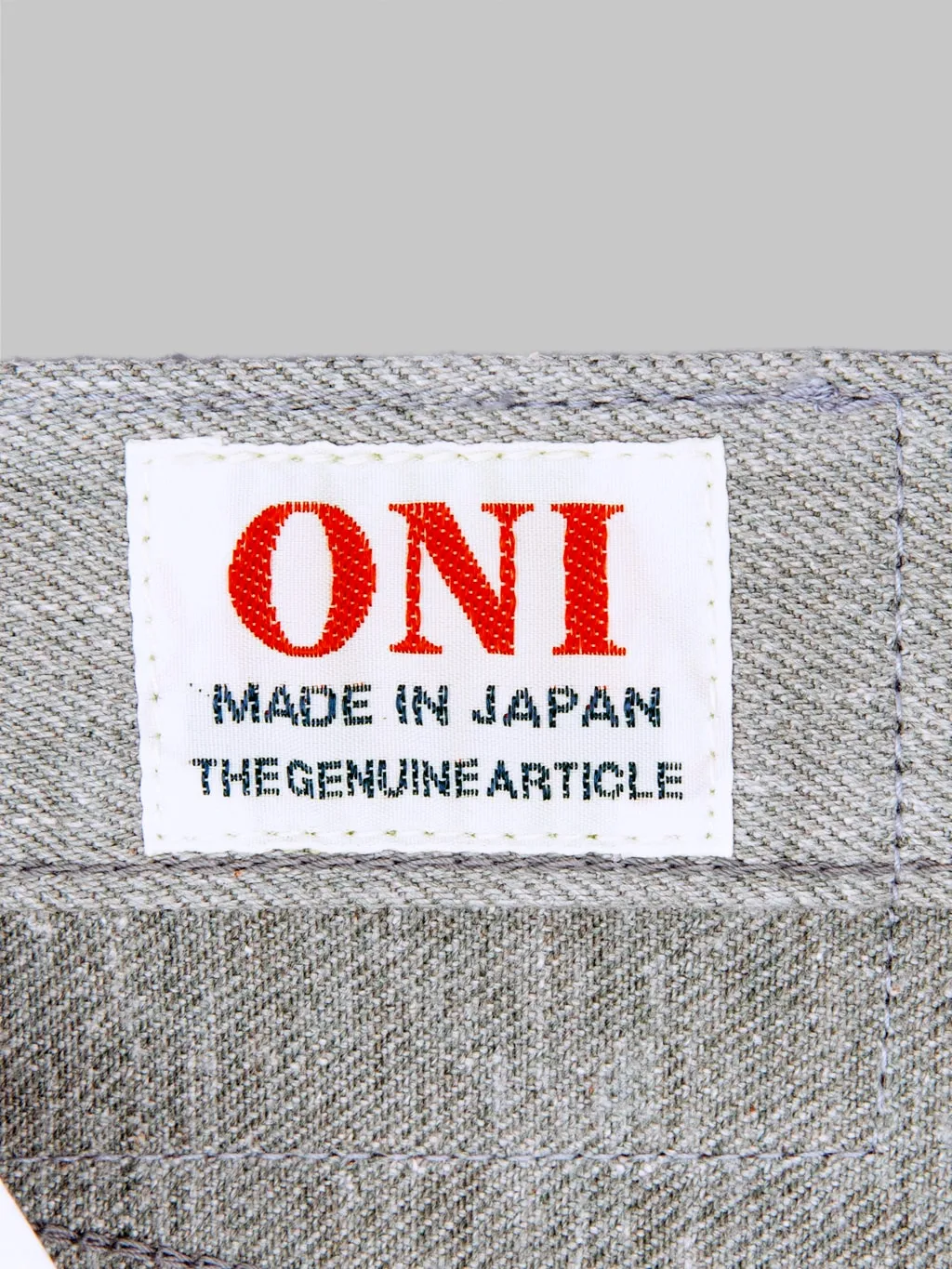 ONI Denim 246-MOKU 11ozMixed Grey Denim Neat Straight Jeans