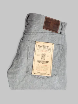 ONI Denim 246-MOKU 11ozMixed Grey Denim Neat Straight Jeans