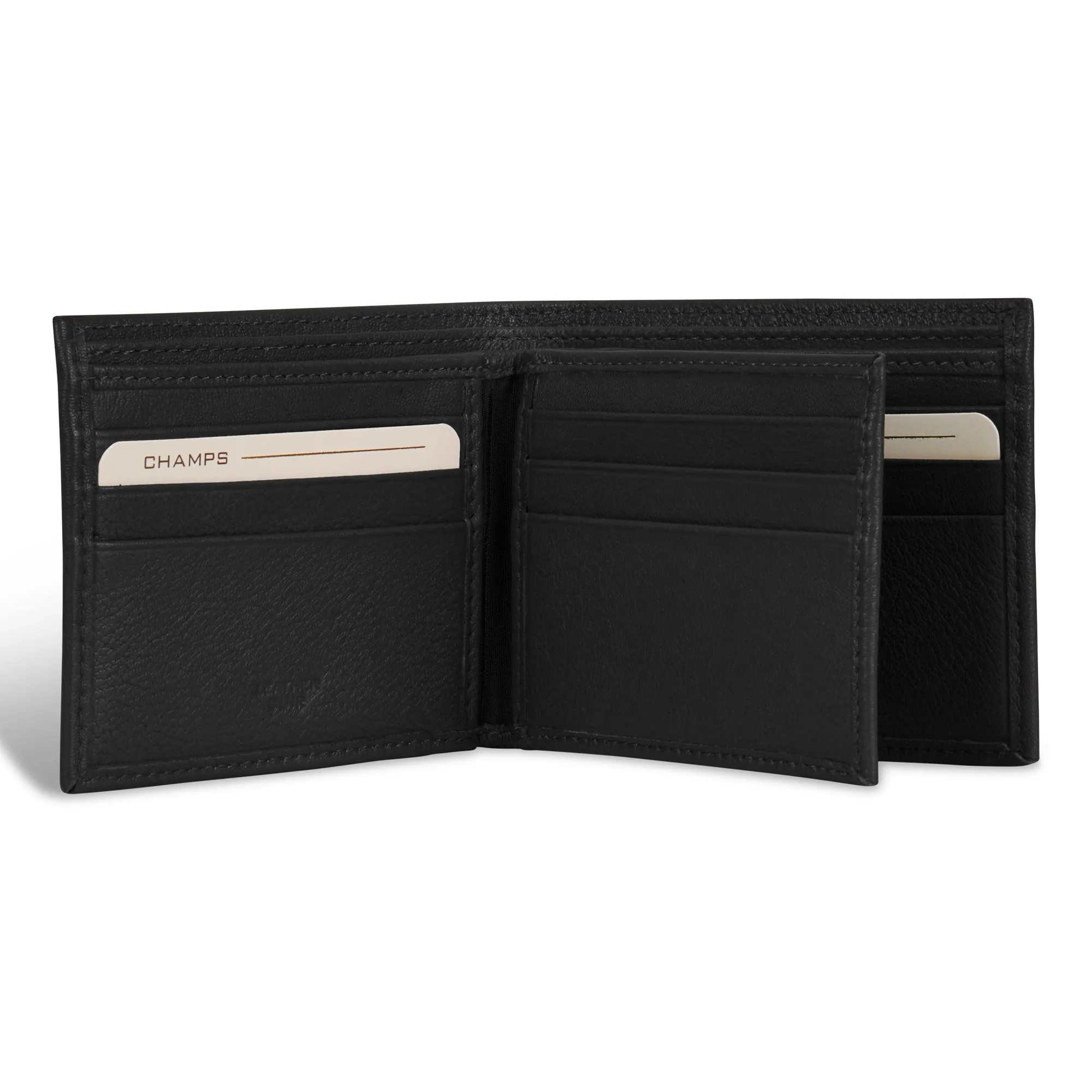 Onyx / Leather Center Wing Wallet *Drop Ship*