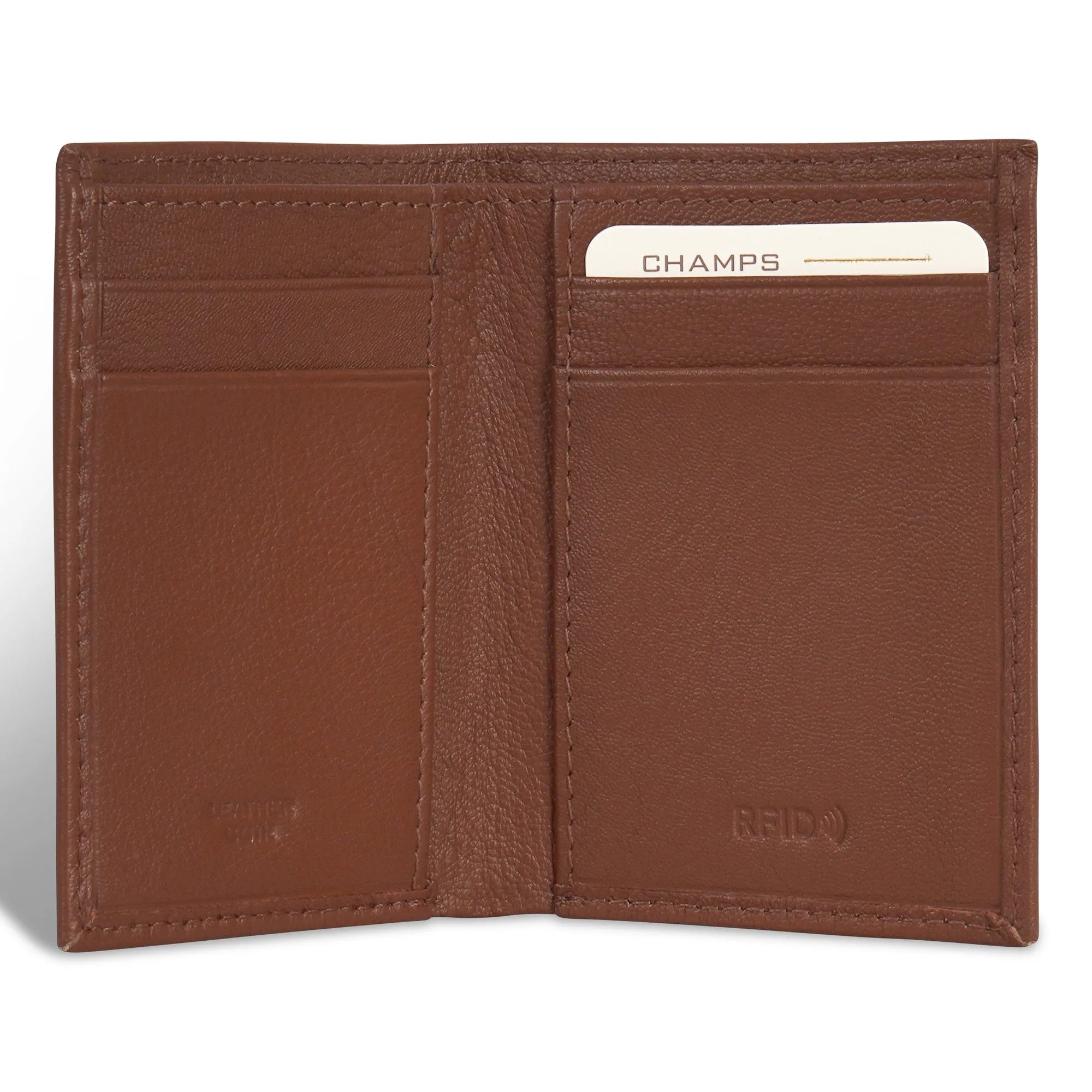 Onyx / Leather Vertical Slim Wallet *Drop Ship*