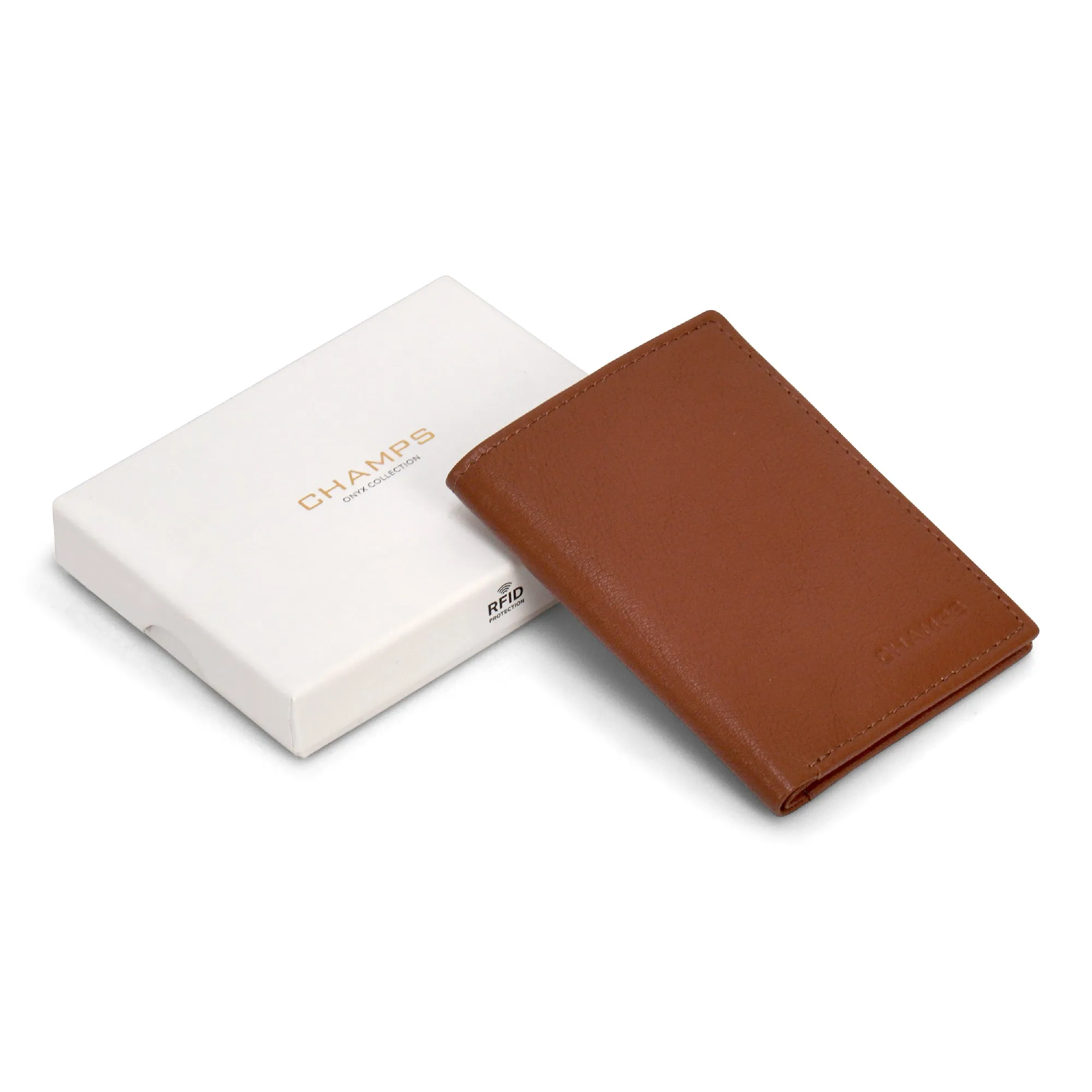 Onyx / Leather Vertical Slim Wallet *Drop Ship*
