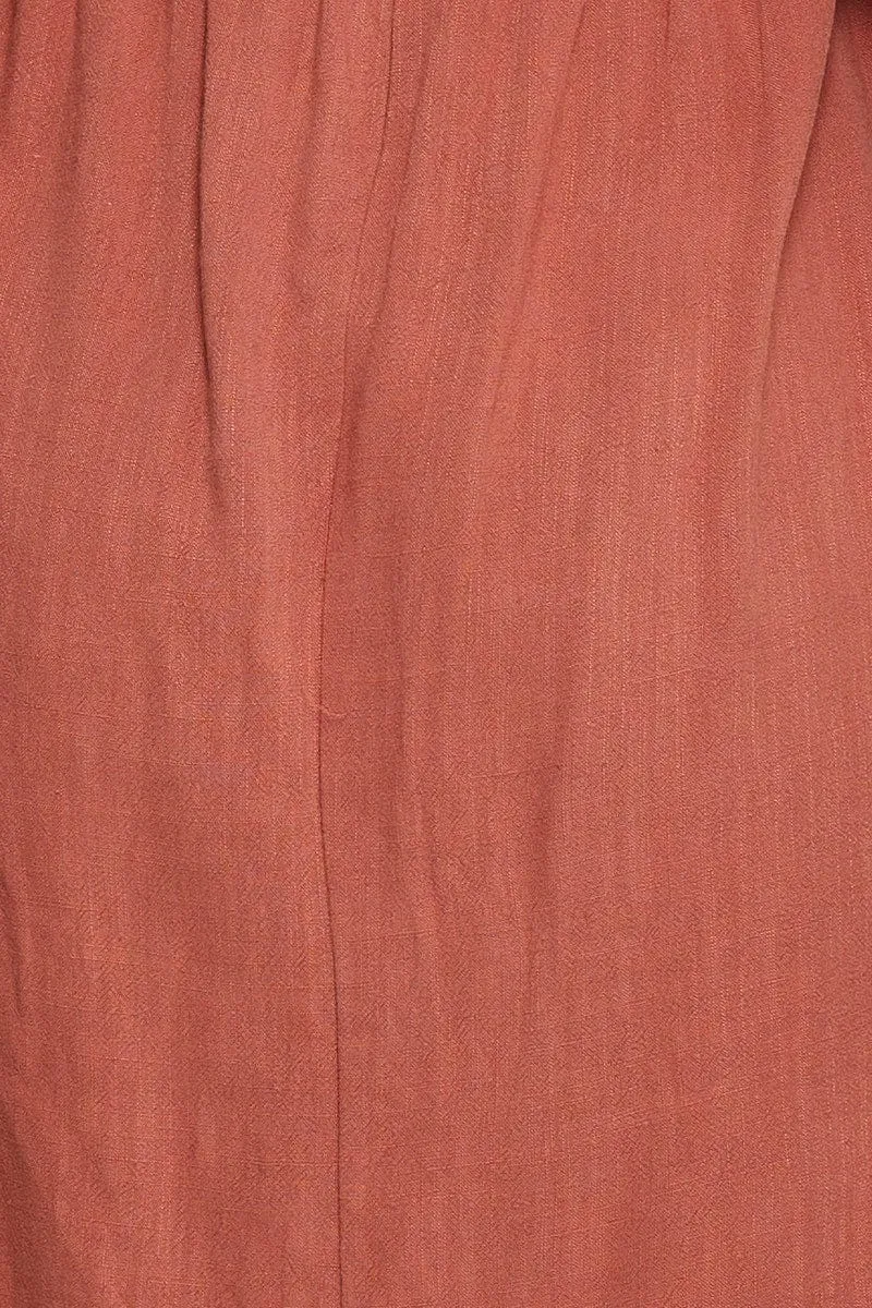 Orange Mini Dress Short Sleeve Evening
