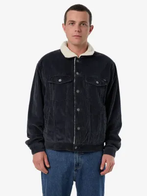 Oversized Sherpa Wanderer Denim Jacket - Asphalt Grey
