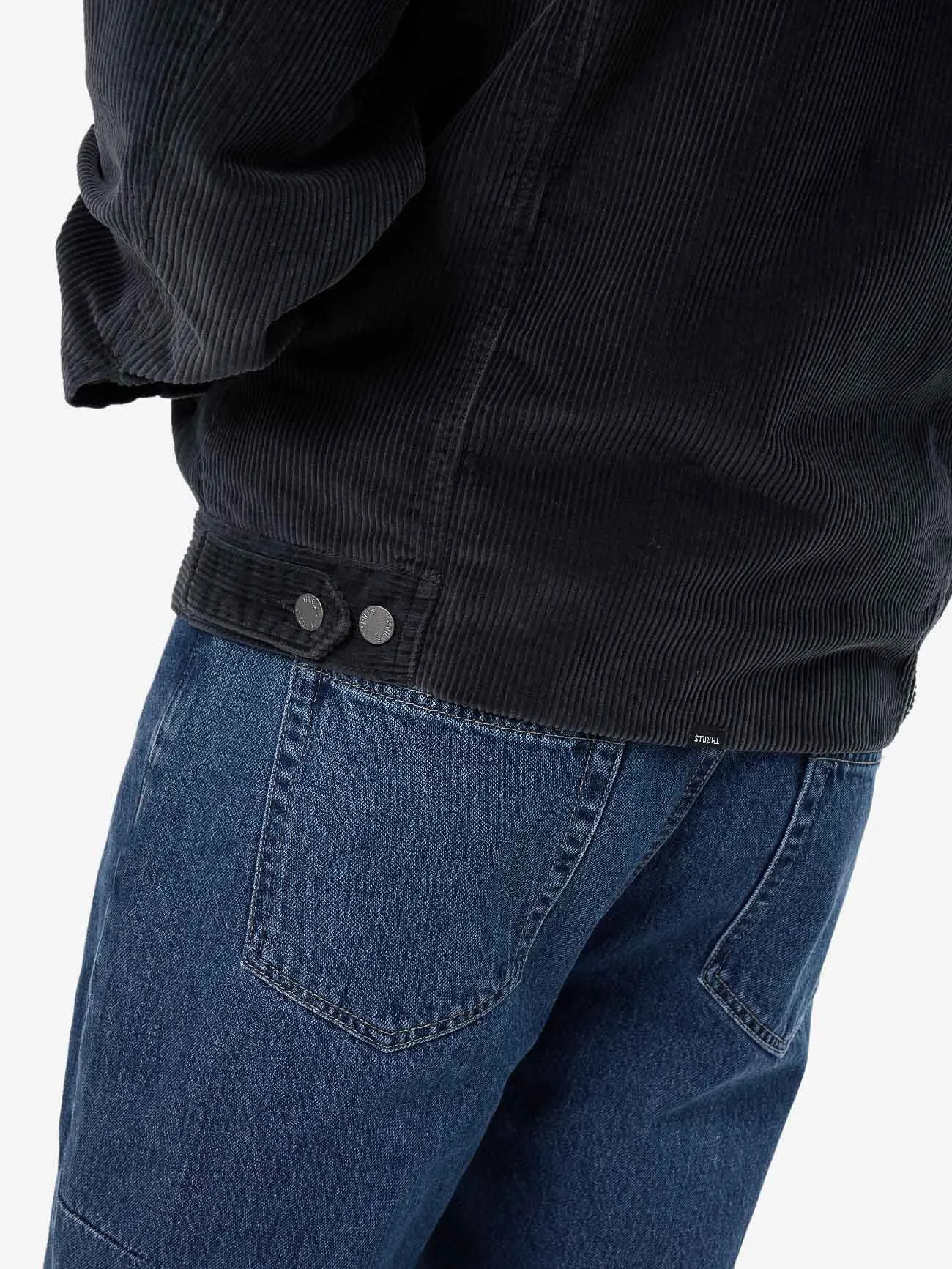 Oversized Sherpa Wanderer Denim Jacket - Asphalt Grey